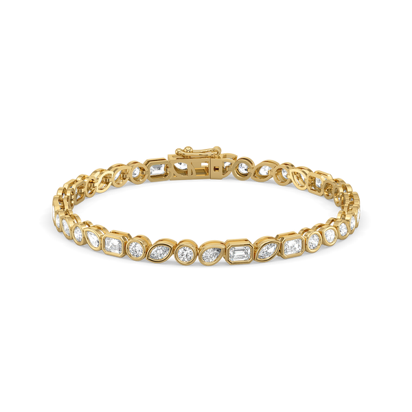 Lukson Facet Medley - Pure Gold LabGrown Diamond Solitaire Bracelet