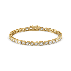 Facet Medley - Pure Gold Lab Diamond Solitaire Bracelet