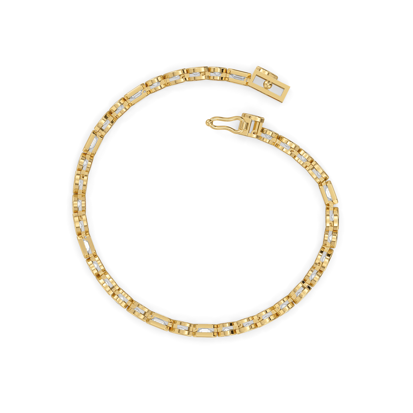 Facet Medley - Pure Gold Lab Diamond Solitaire Bracelet