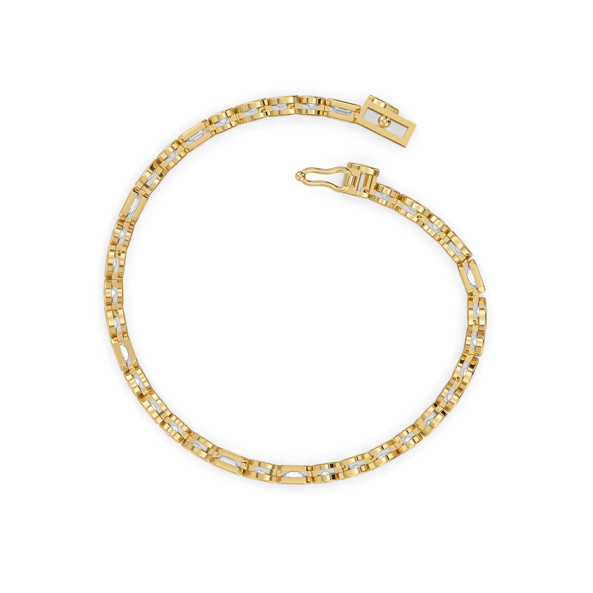 Facet Medley - Pure Gold Lab Diamond Solitaire Bracelet