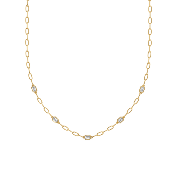 Lukson Facet Medley - Pure Gold Lab Grown Diamond Necklace
