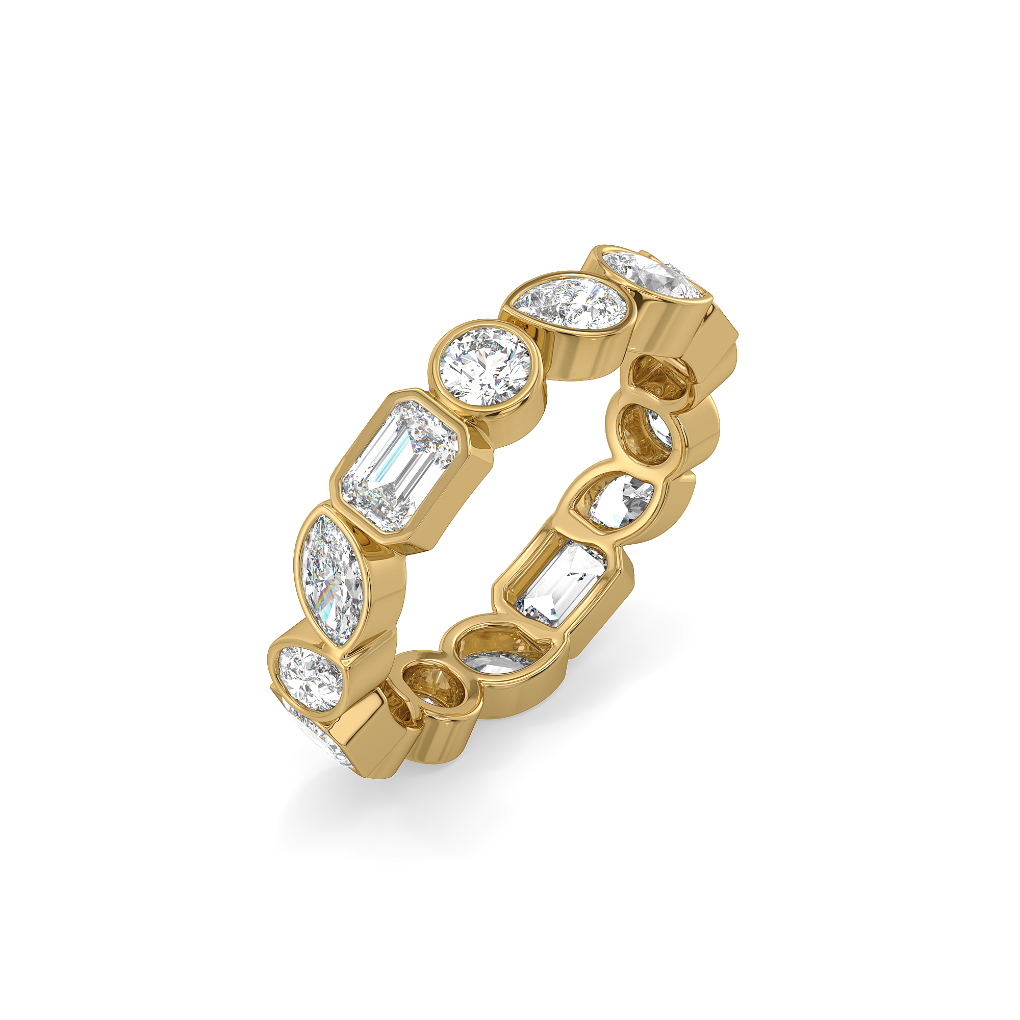 Facet Medley - Pure Gold Lab Diamond Solitaire Ring