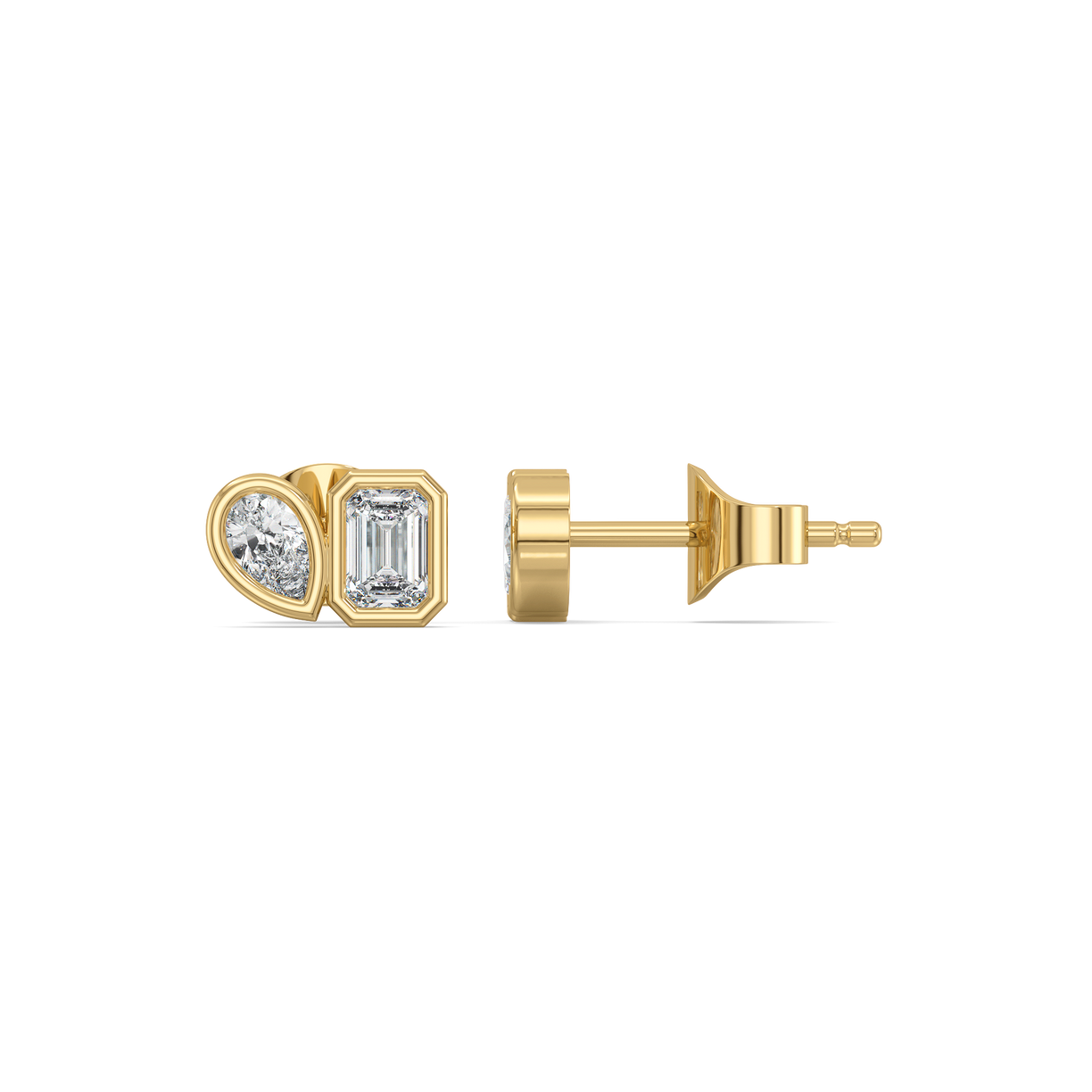Facet Medley - Pure Gold Lab Diamond Stud Earrings