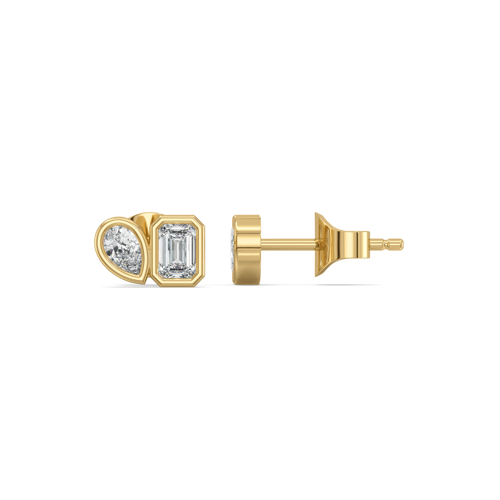 Facet Medley - Pure Gold Lab Diamond Stud Earrings