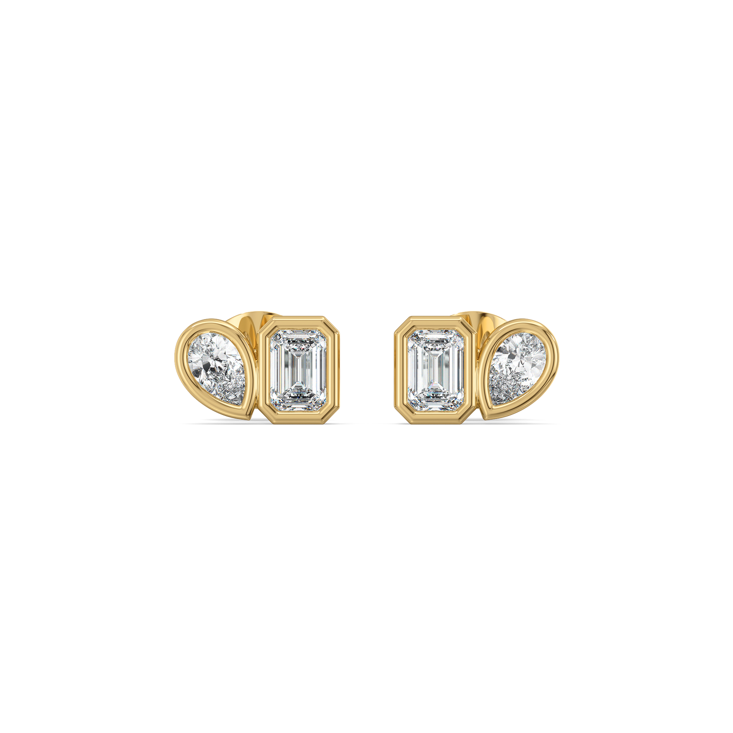 Facet Medley - Pure Gold Lab Diamond Stud Earrings