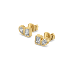Facet Medley - Pure Gold Lab Diamond Stud Earrings