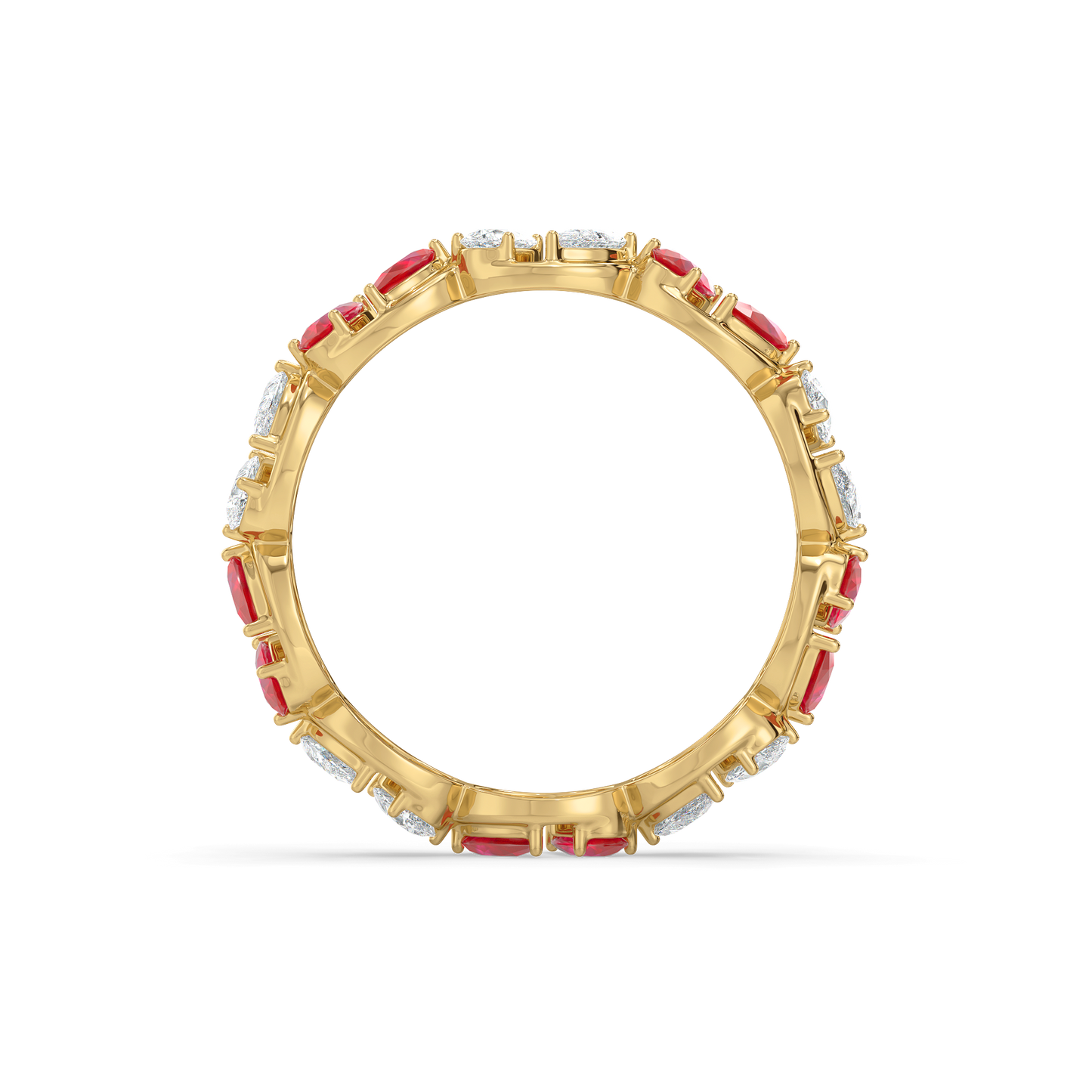 Crimson Arc - Pure Gold Lab Diamond Eternity Ring