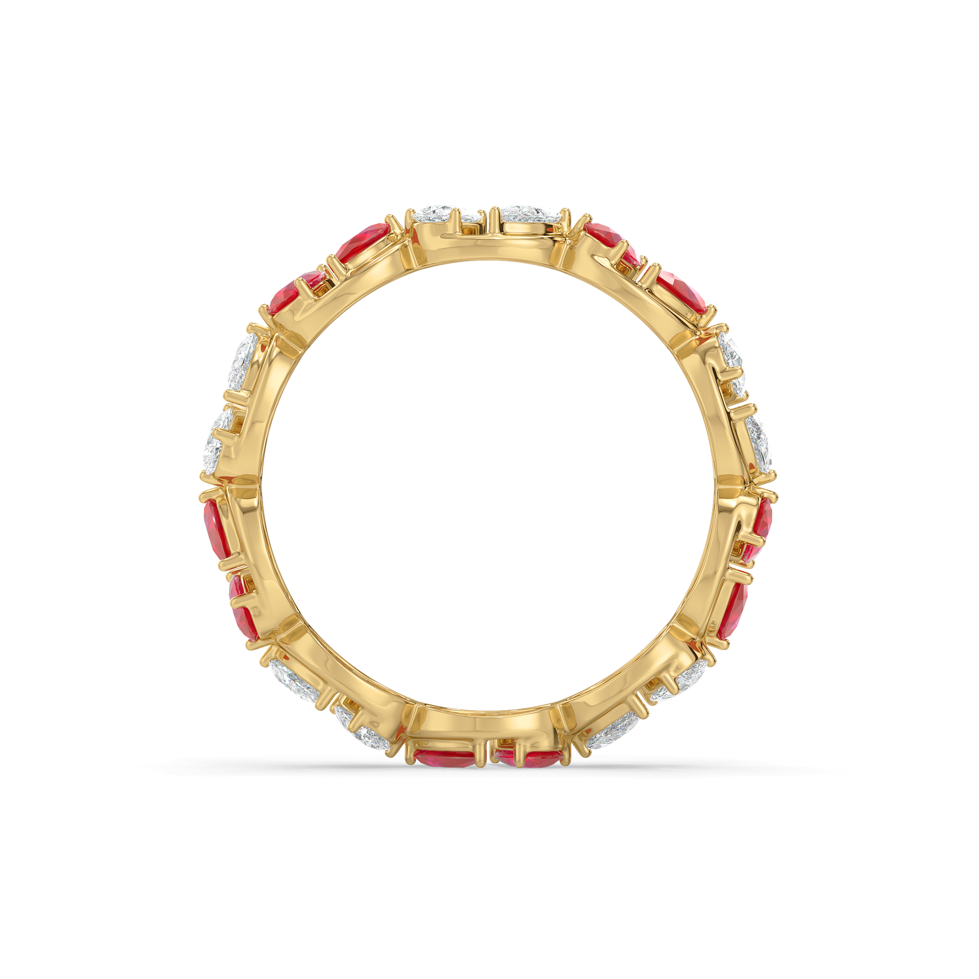 Crimson Arc - Pure Gold Lab Diamond Eternity Ring