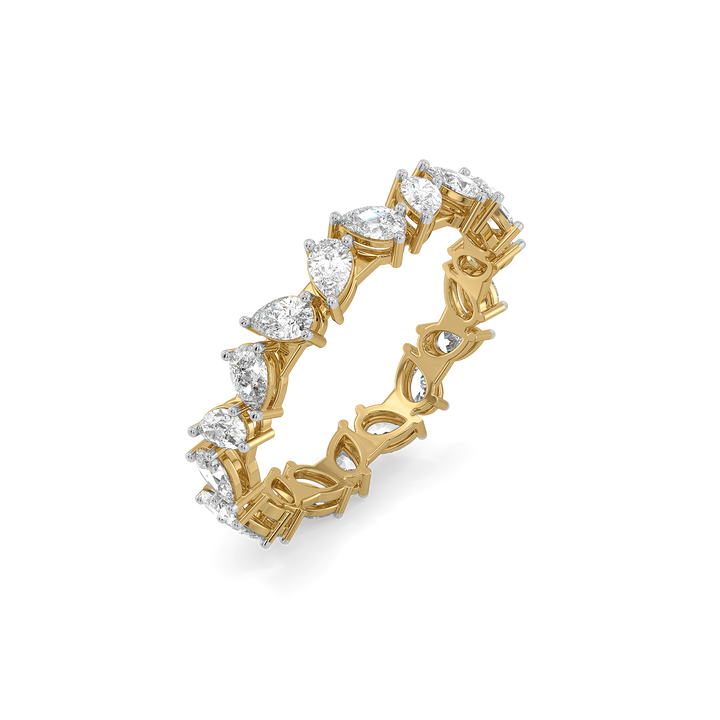 Pear Rhythm - Pure Gold Lab Diamond Solitaire Ring