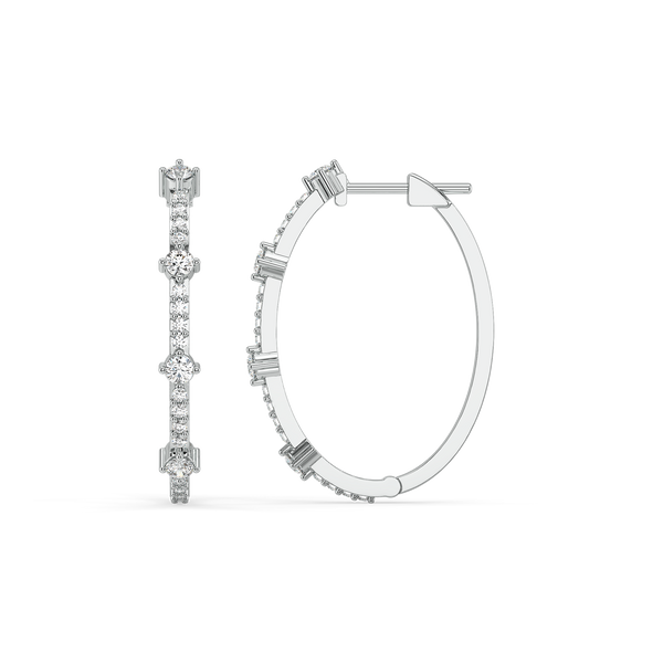 Lukson Sparkline 14K Gold Lab Grown Diamond Huggies for Women