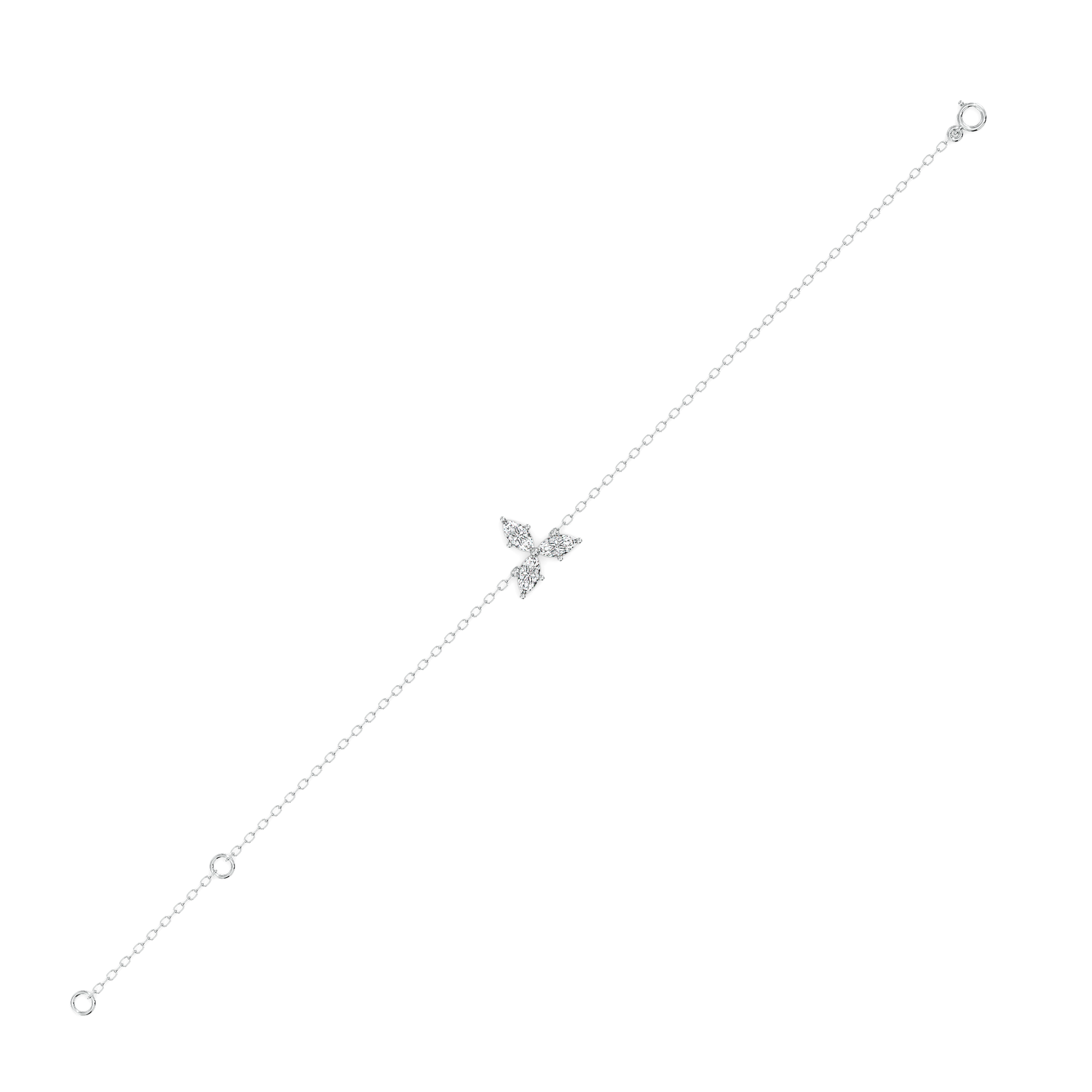 Marquise Triad - Pure Gold Lab Diamond Bracelet