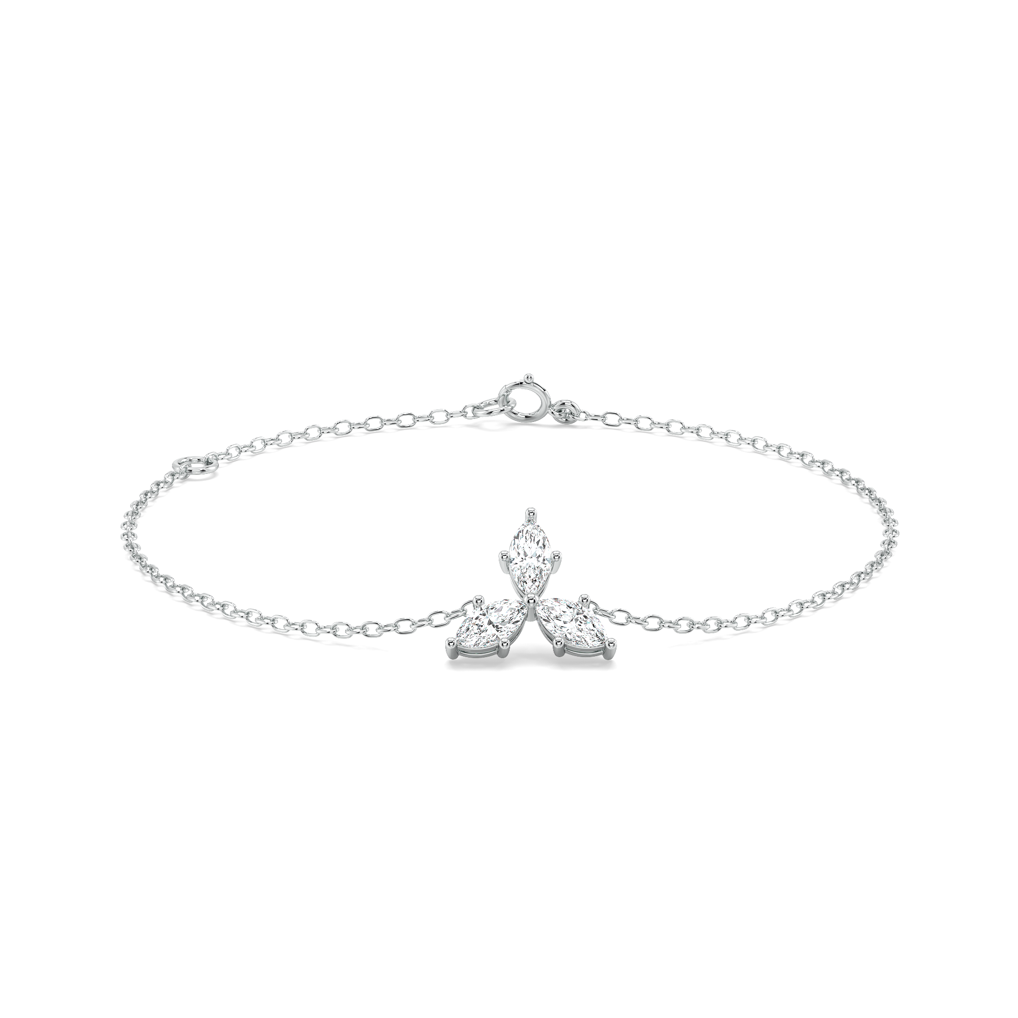 Marquise Triad - Pure Gold Lab Diamond Bracelet