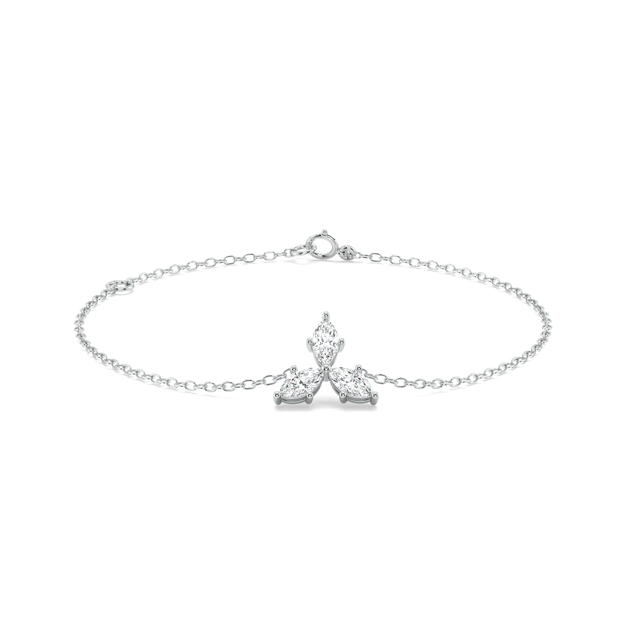Marquise Triad - Pure Gold Lab Diamond Bracelet