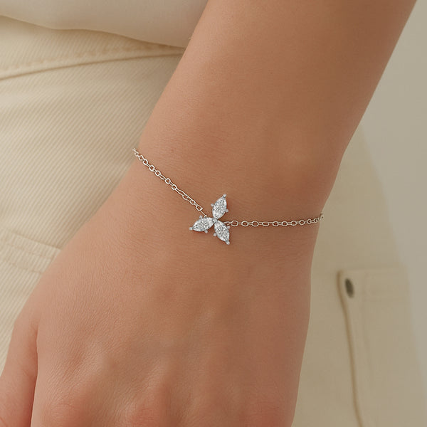 Marquise Triad - Pure Gold Lab Diamond Bracelet