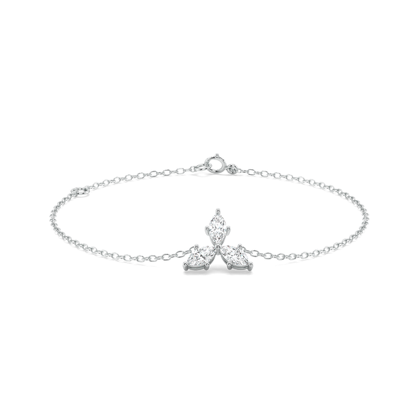 Marquise Triad - Pure Gold Lab Diamond Bracelet