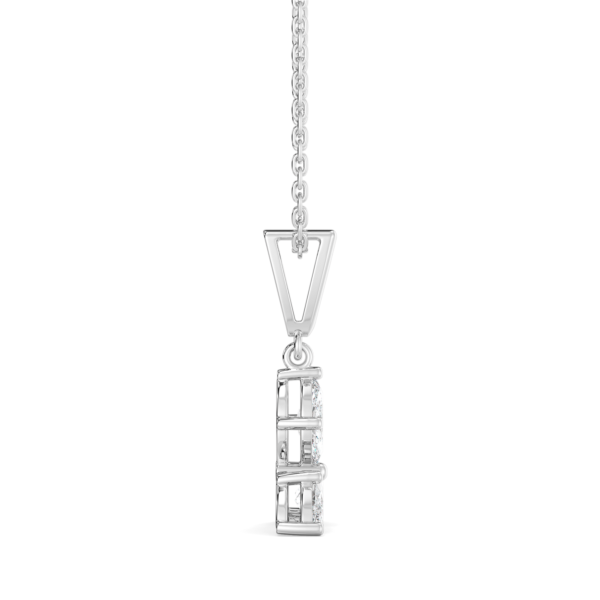Marquise Triad - Pure Gold Lab Diamond Pendant