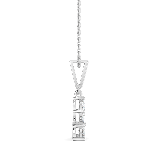 Marquise Triad - Pure Gold Lab Diamond Pendant