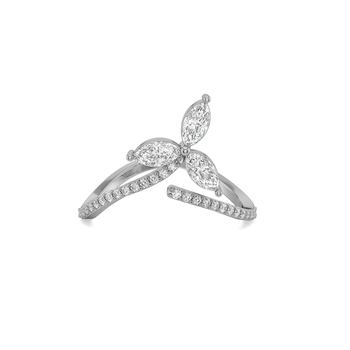 Marquise Triad - Pure Gold Lab Diamond Ring