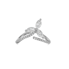 Marquise Triad - Pure Gold Lab Diamond Ring