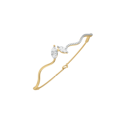 Marquise Drama - Pure Gold Lab Diamond Bangle