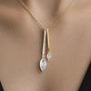 Marquise Drama - Pure Gold Lab Diamond Pendant
