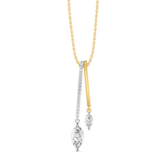 Marquise Drama - Pure Gold Lab Diamond Pendant