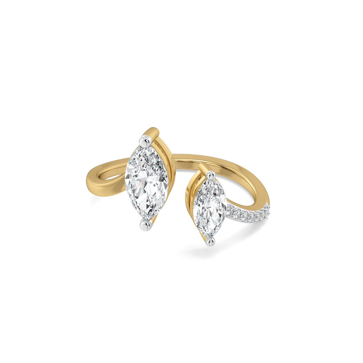 Marquise Drama - Pure Gold Lab Diamond Ring