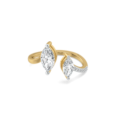 Marquise Drama - Pure Gold Lab Diamond Ring