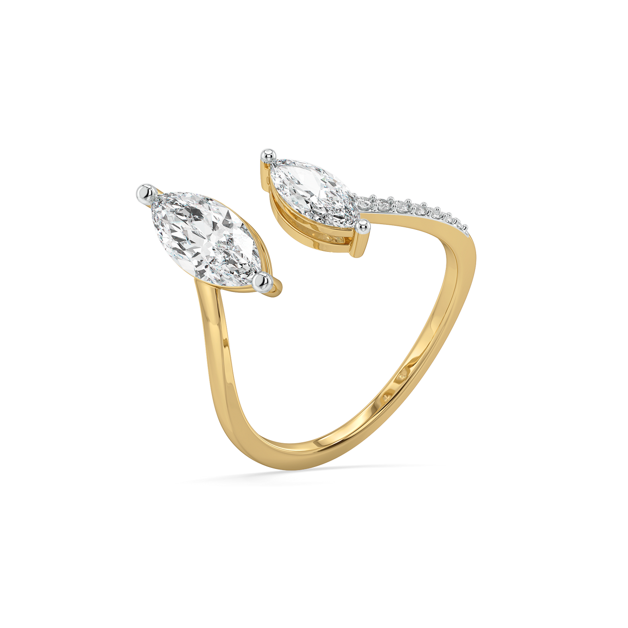 Marquise Drama - Pure Gold Lab Diamond Ring