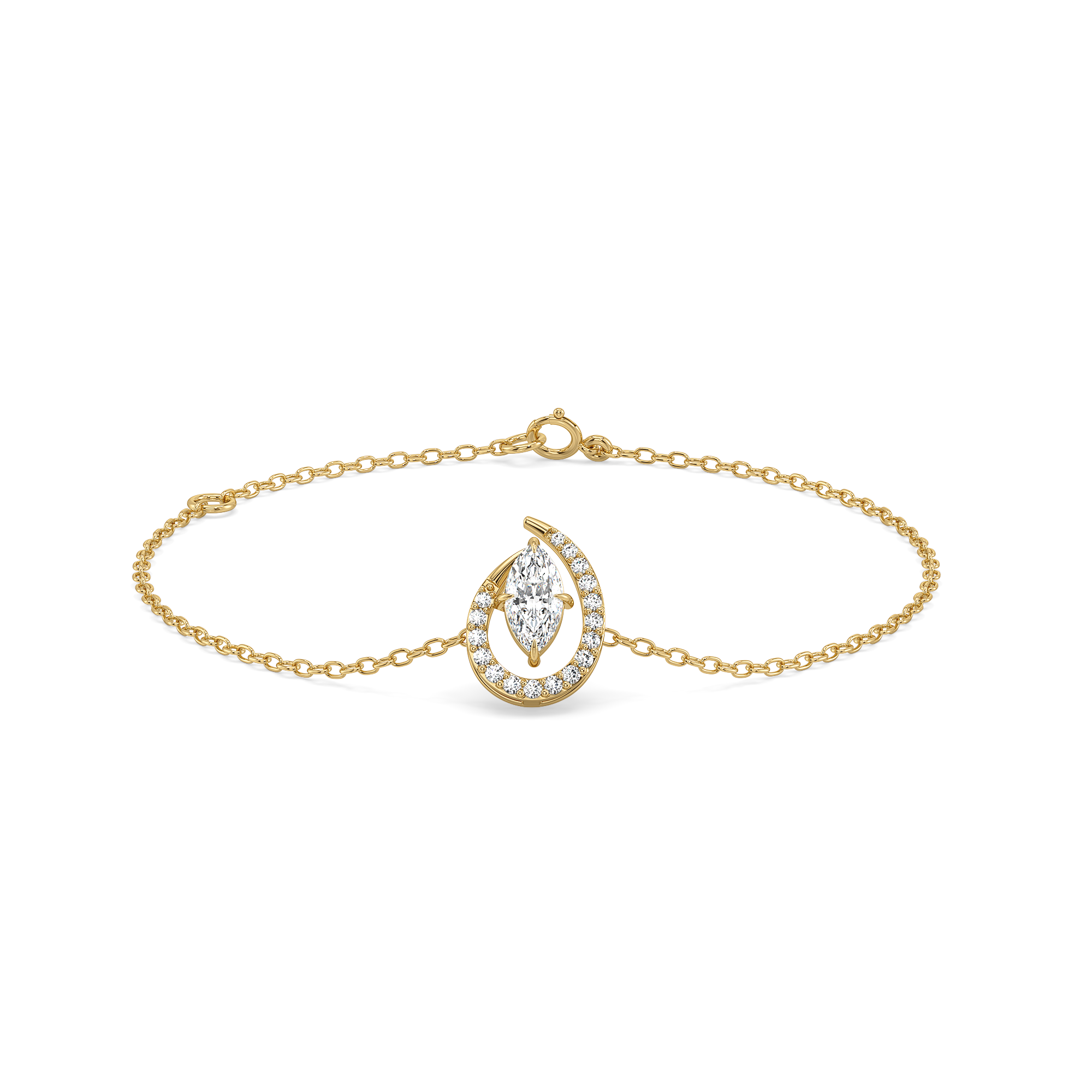 Queen in Marquise - Pure Gold Lab Diamond Bracelet