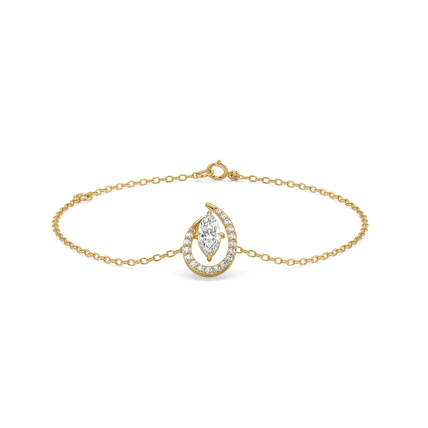 Queen in Marquise - Pure Gold Lab Diamond Bracelet