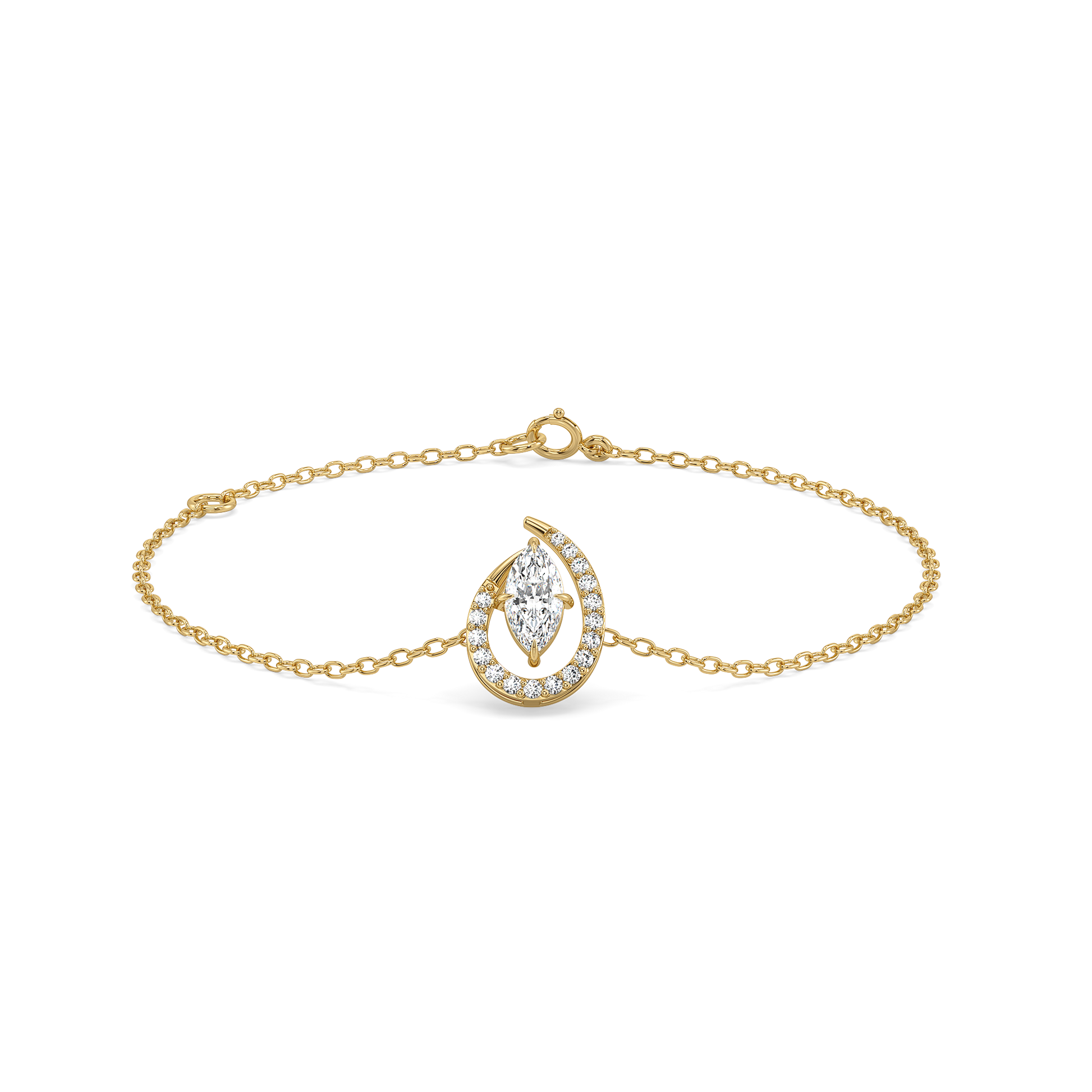 Queen in Marquise - Pure Gold Lab Diamond Bracelet