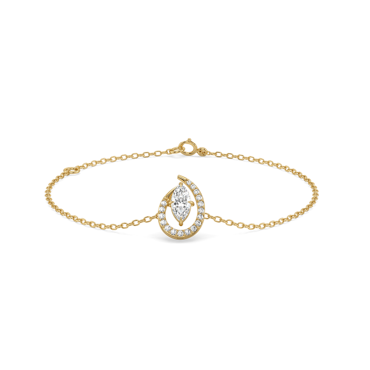 Queen in Marquise - Pure Gold Lab Diamond Bracelet