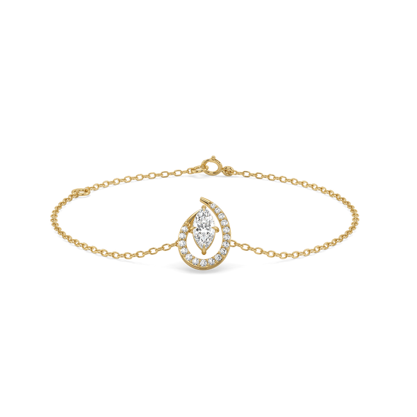 Lukson Queen in Marquise - Pure Gold Lab Grown Diamond Bracelet
