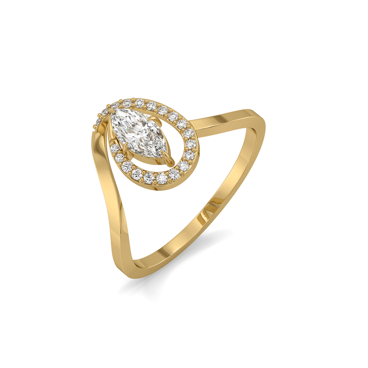 Queen in Marquise - Pure Gold Lab Diamond Ring