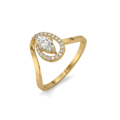 Queen in Marquise - Pure Gold Lab Diamond Ring