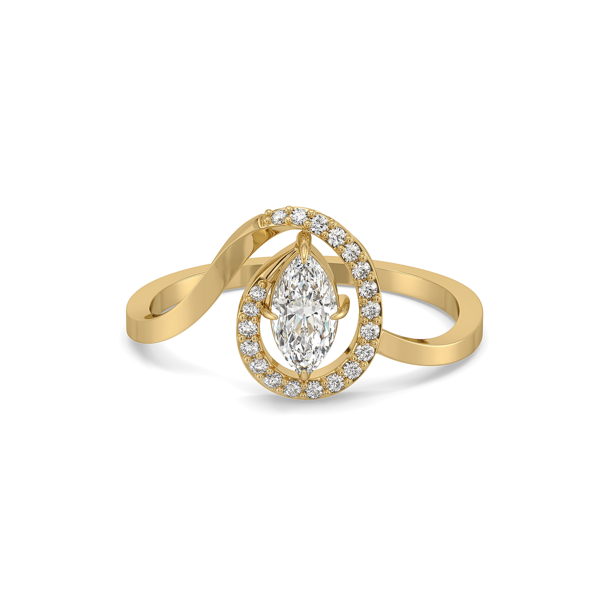 Queen in Marquise - Pure Gold Lab Diamond Ring