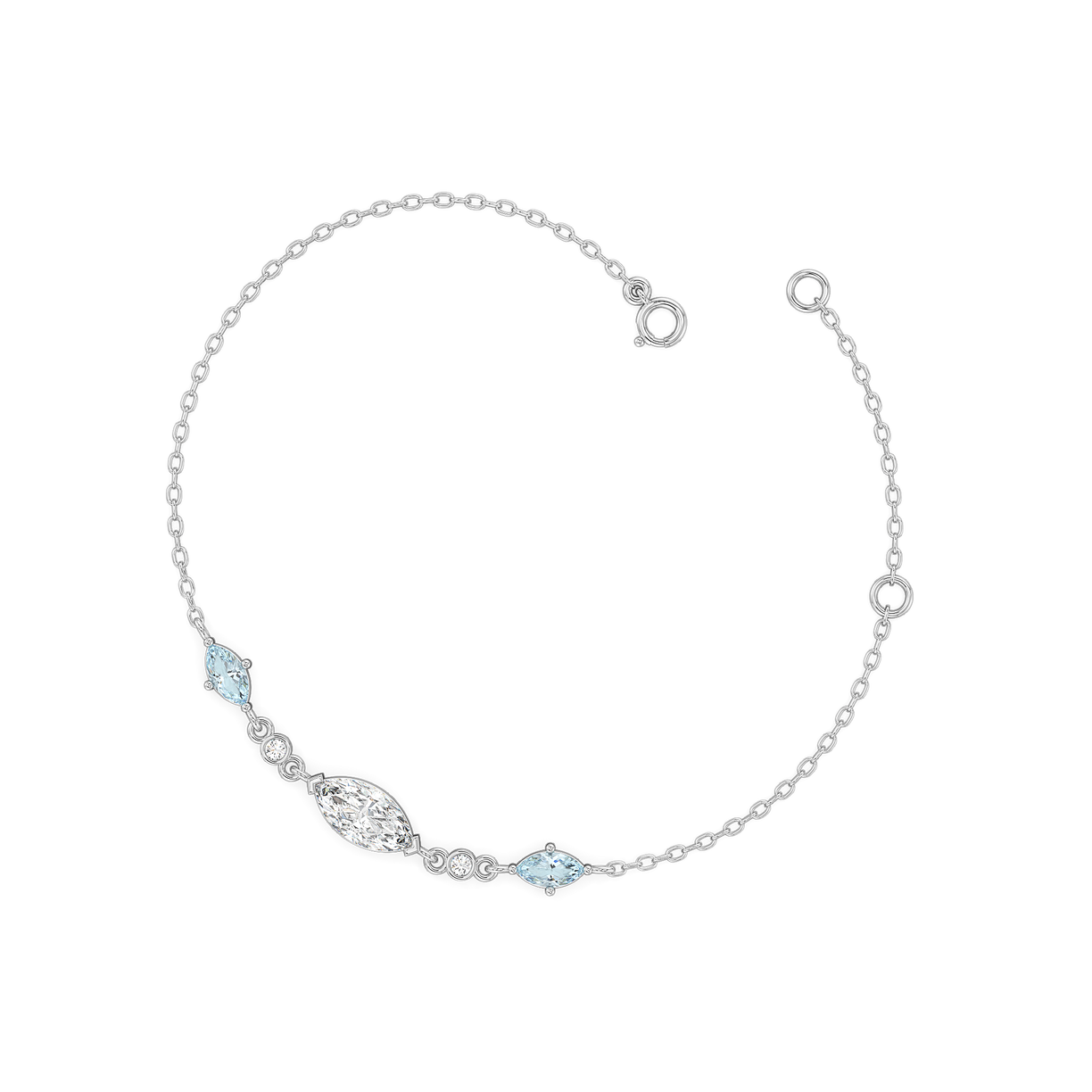 Marquise Mist - Pure Gold Lab Diamond Bracelet