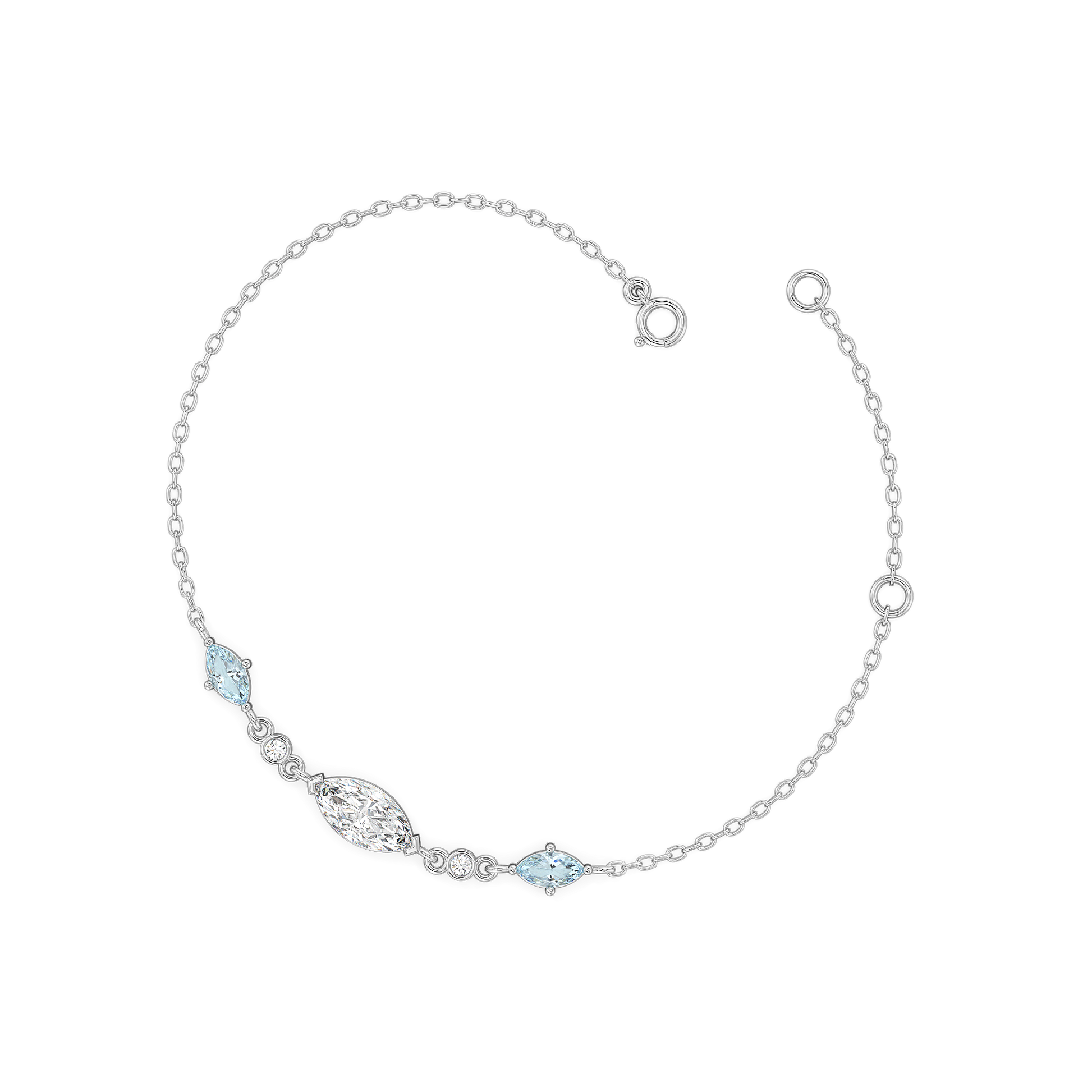 Marquise Mist - Pure Gold Lab Diamond Bracelet