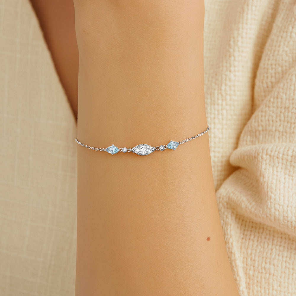 Marquise Mist - Pure Gold Lab Diamond Bracelet