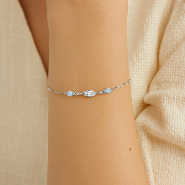 Marquise Mist - Pure Gold Lab Diamond Bracelet