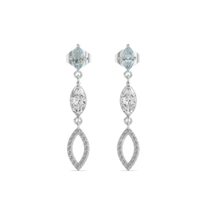 Marquise Mist Drops - Pure Gold Lab Diamond Earrings