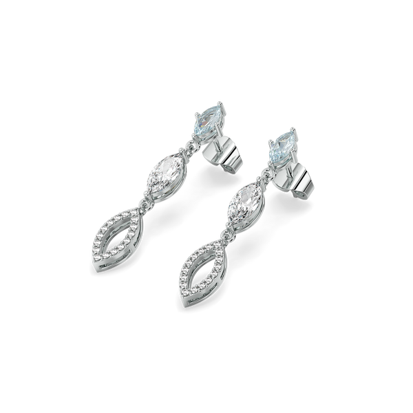 Lukson Marquise 14K Gold Lab Grown Diamond Drop Earrings for Women