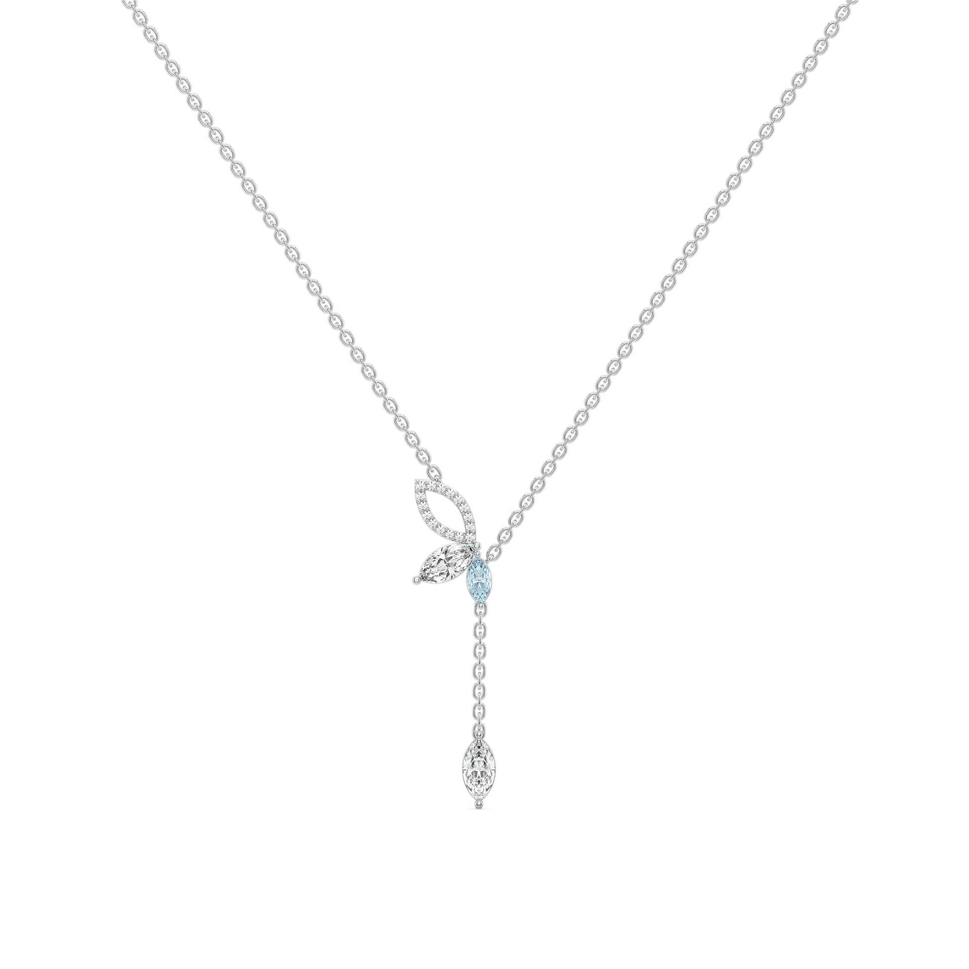 Marquise Mist - Pure Gold Lab Diamond Necklace