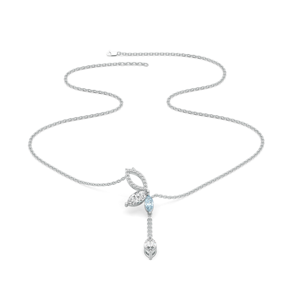 Marquise Mist - Pure Gold Lab Grown Diamond Necklace for Women - Lukson 