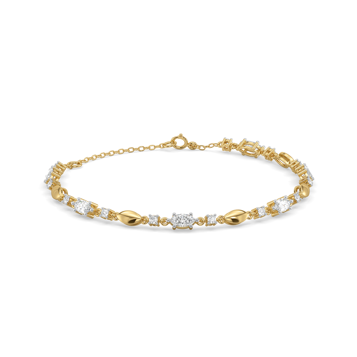 Draped in Marquise - Pure Gold Lab Diamond Bracelets