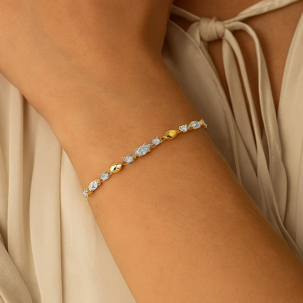 Lukson Draped in Marquise - Pure Gold Lab Grown Diamond Bracelets