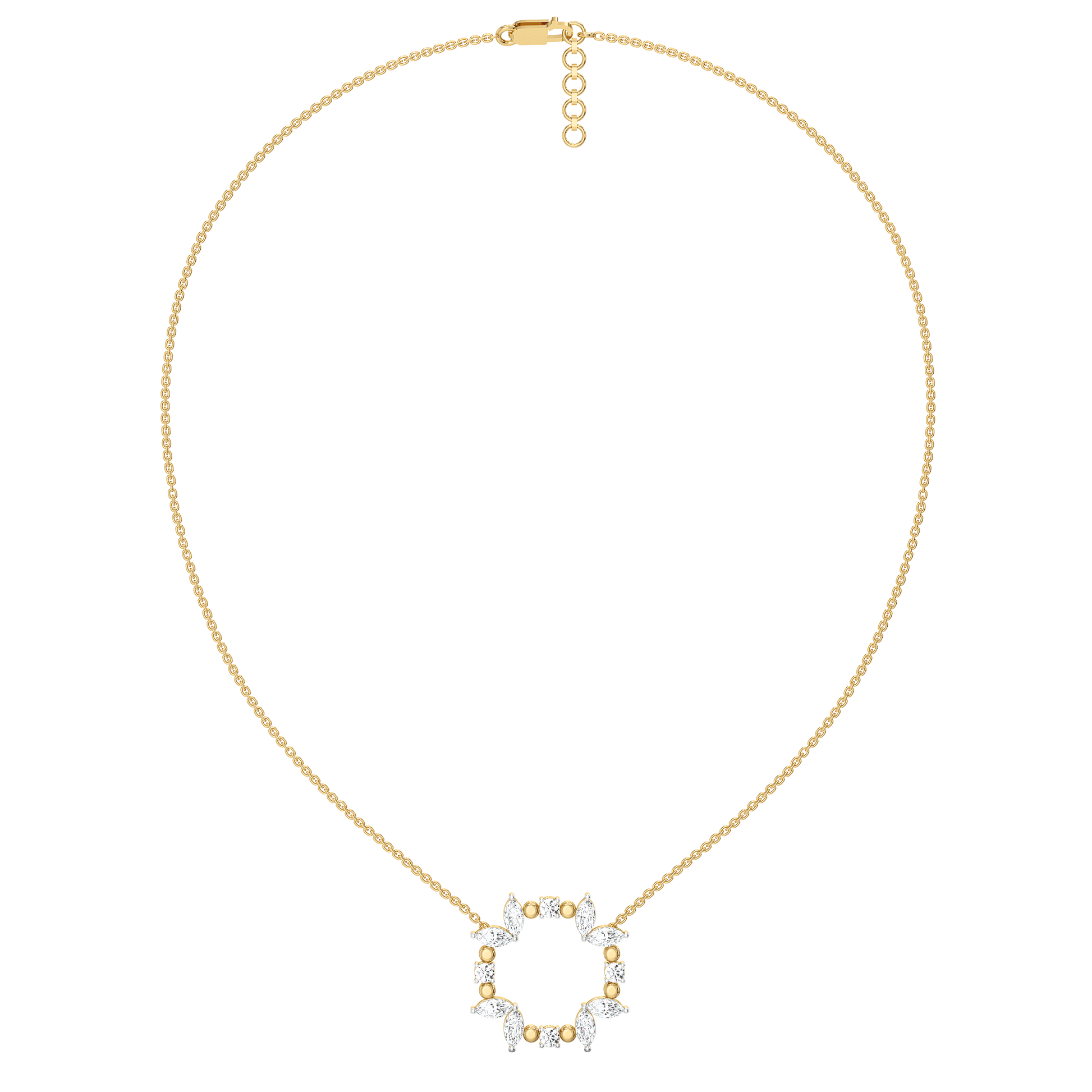 Draped in Marquise - Pure Gold Lab Diamond Necklace
