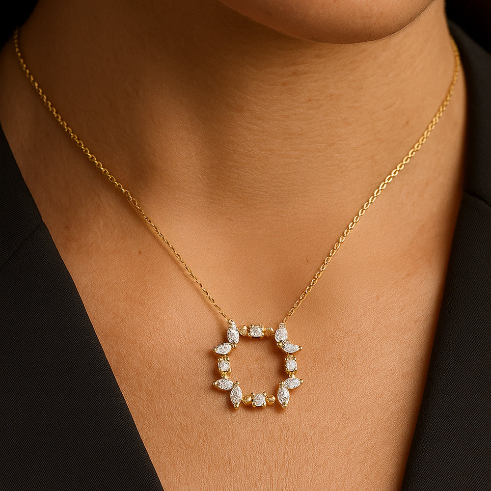 Draped in Marquise - Pure Gold Lab Diamond Necklace