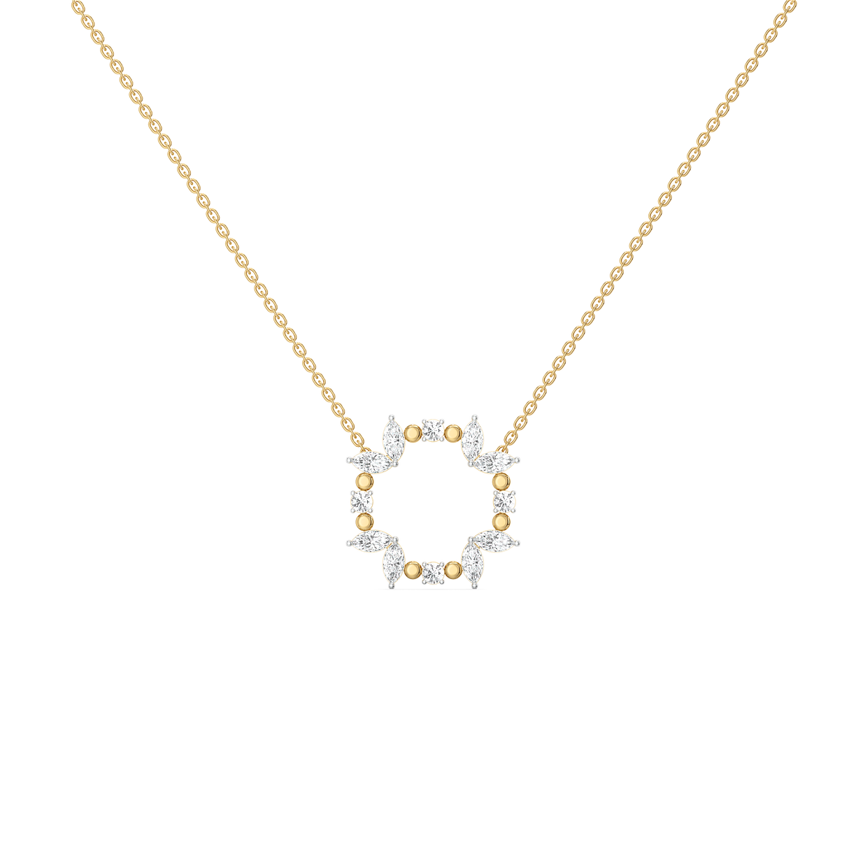 Draped in Marquise - Pure Gold Lab Diamond Necklace